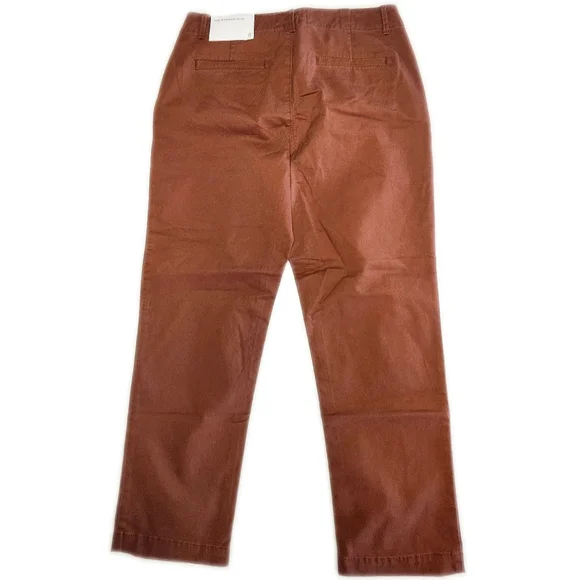 LOFT NWT The Monroe Slim Pants In Rust, 97% Cotton, Size 8 - Picture 3 of 8